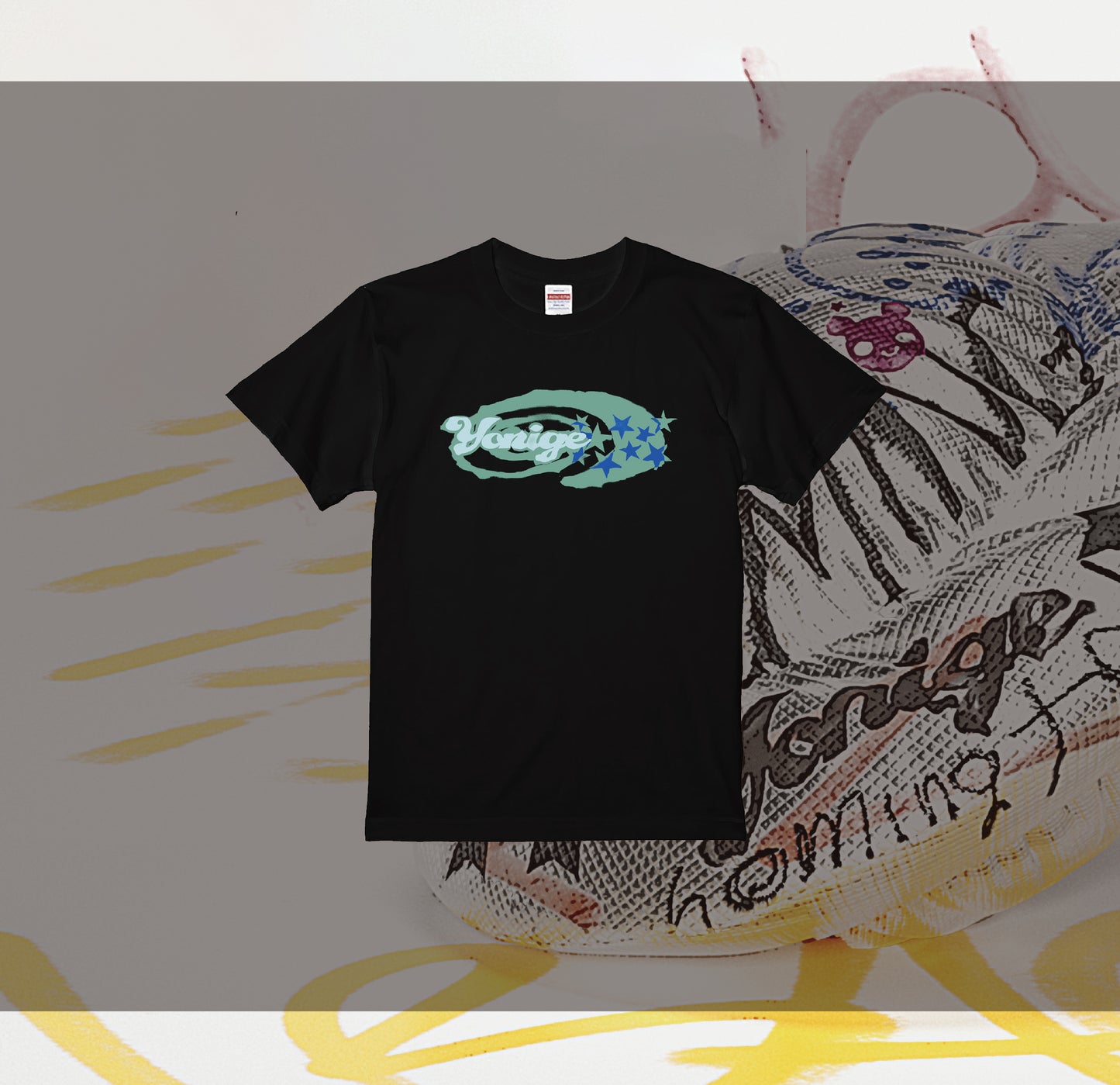 Swirl logo Tシャツ Black