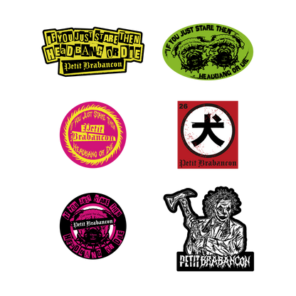 If You Just Stare Then Headbang or Die ステッカー（ランダム2枚