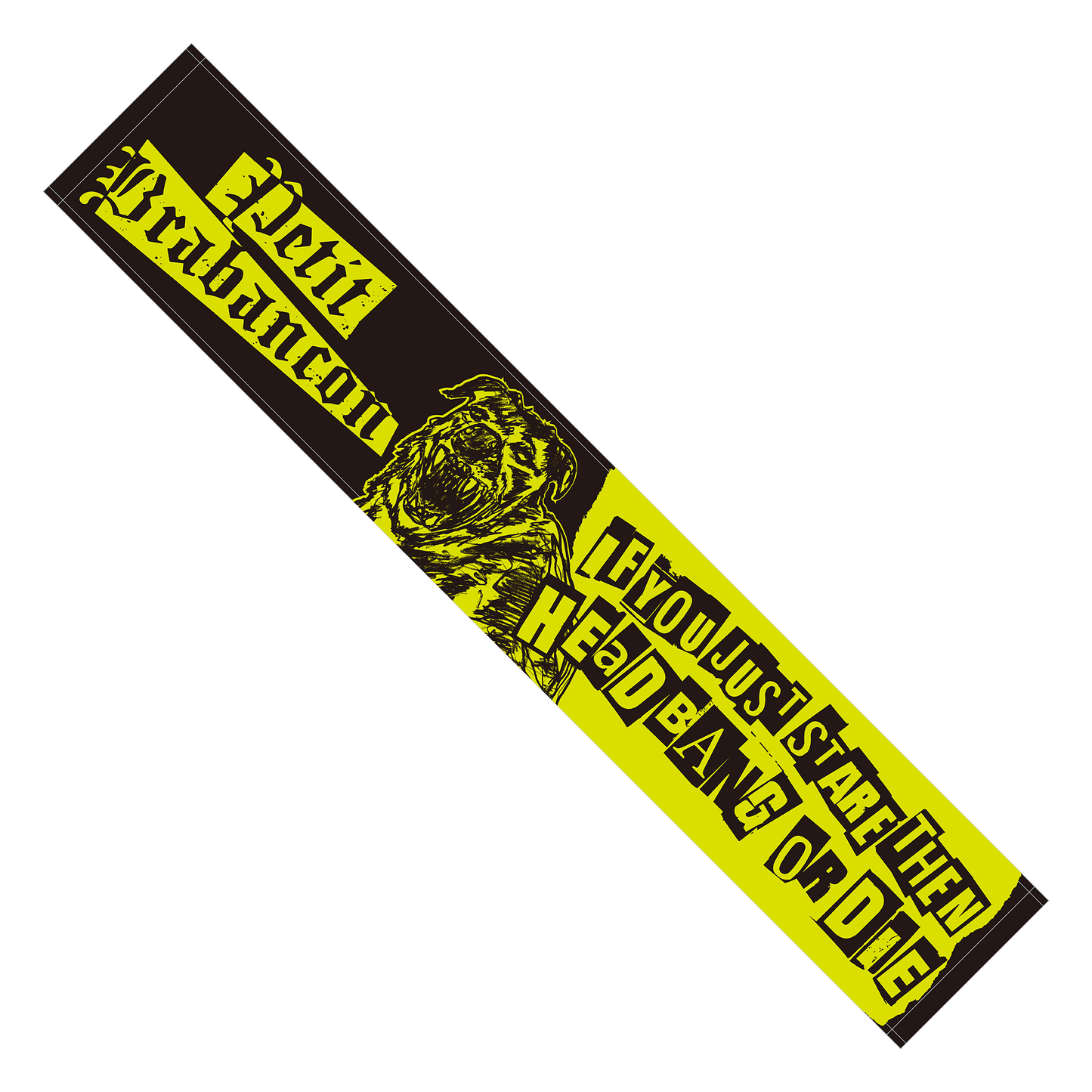 If You Just Stare Then Headbang or Die ジャガードマフラータオル