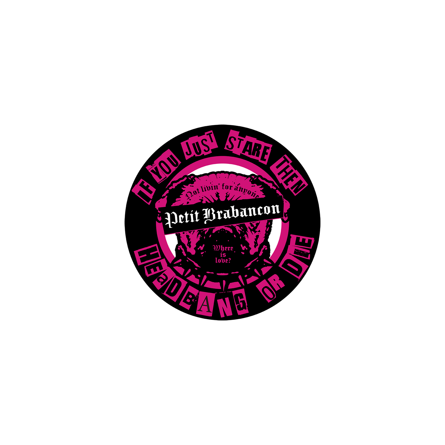 If You Just Stare Then Headbang or Die ステッカー（ランダム2枚）