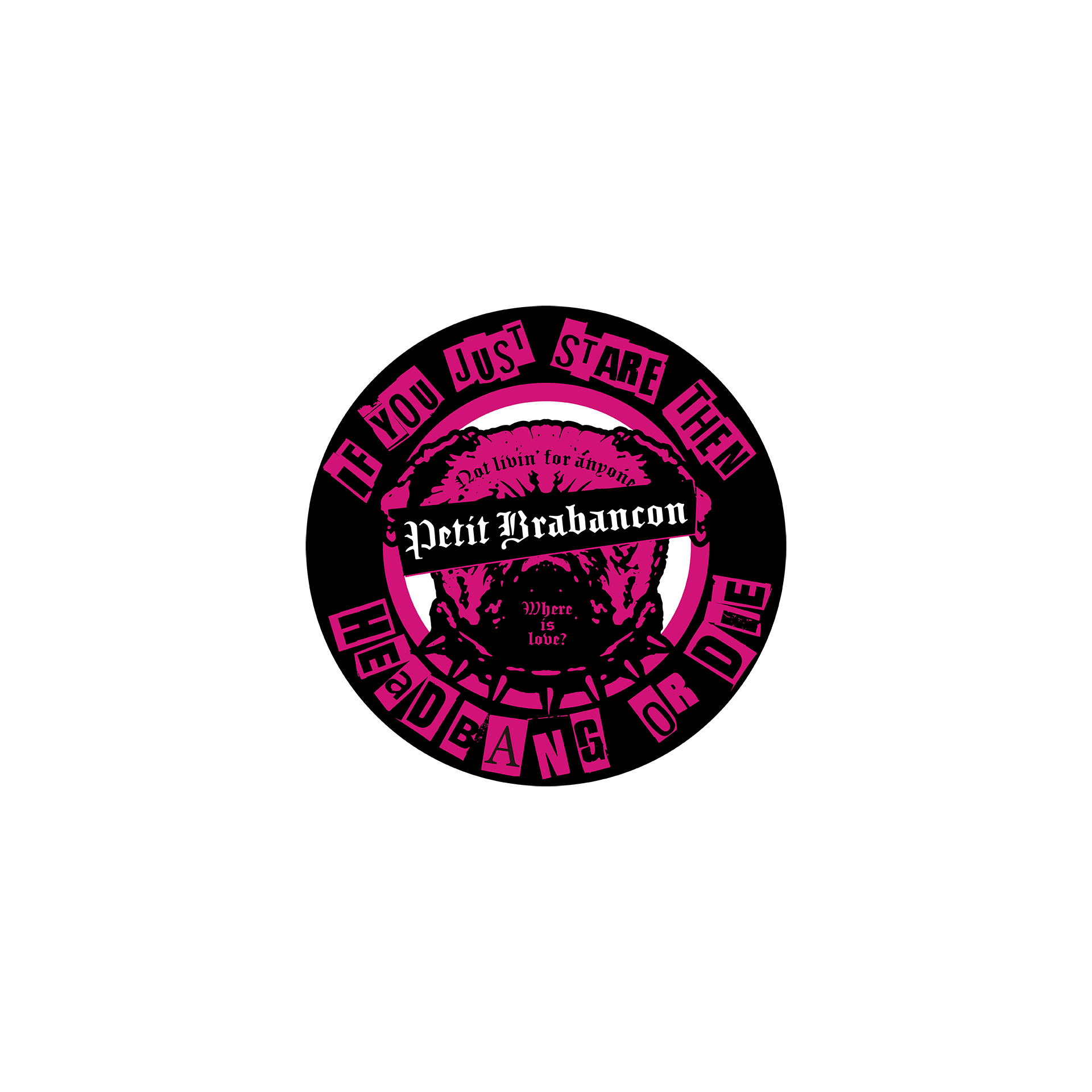 If You Just Stare Then Headbang or Die ステッカー（ランダム2枚