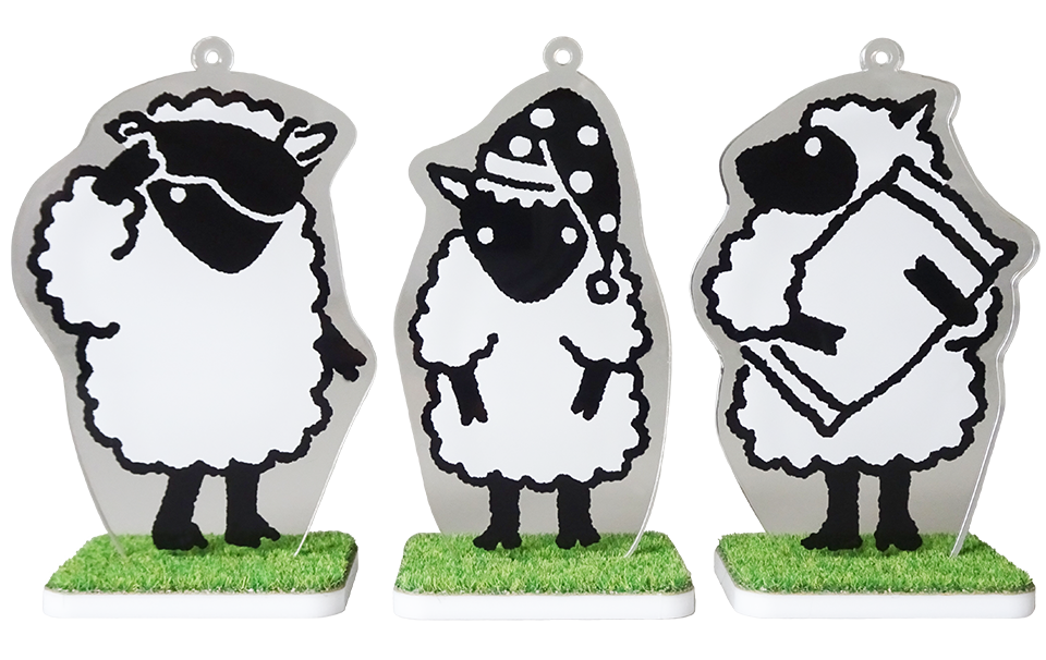 三匹のおやすみ羊 アクリルスタンドフィギュア