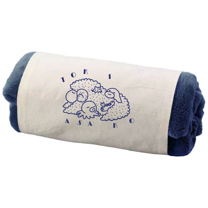 ひよことモコモコ羊のブランケット(巾着付き)