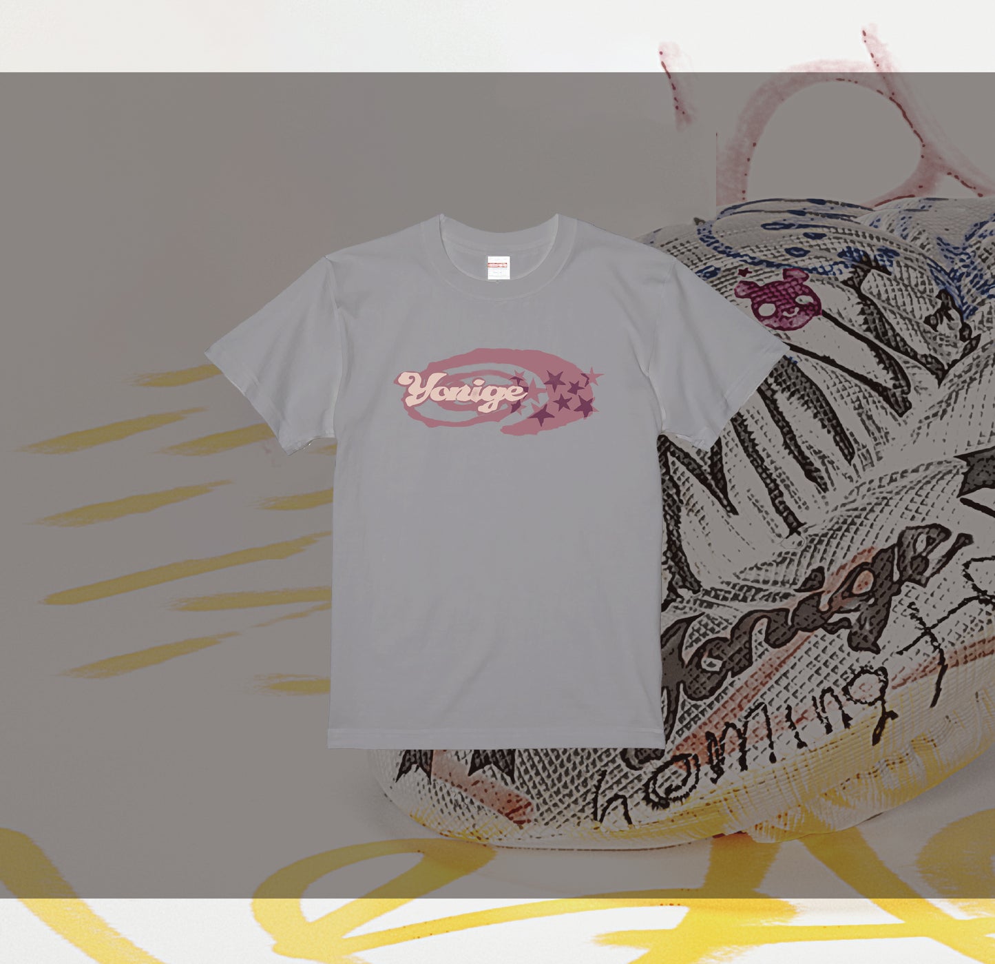 Swirl logo Tシャツ Gray